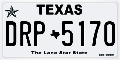 TX license plate DRP5170