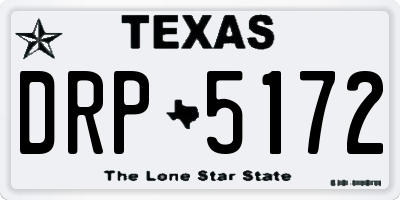 TX license plate DRP5172