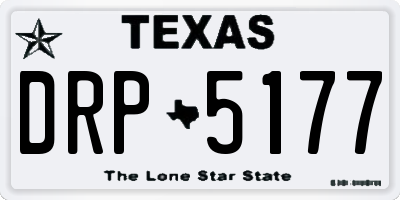 TX license plate DRP5177