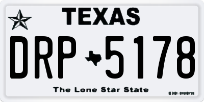 TX license plate DRP5178