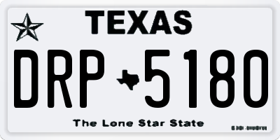 TX license plate DRP5180