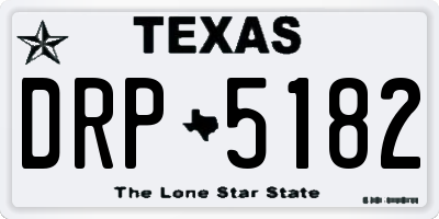 TX license plate DRP5182