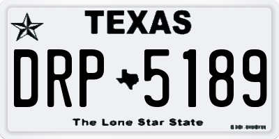 TX license plate DRP5189
