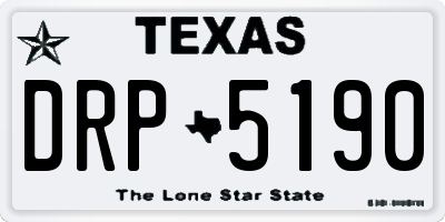 TX license plate DRP5190