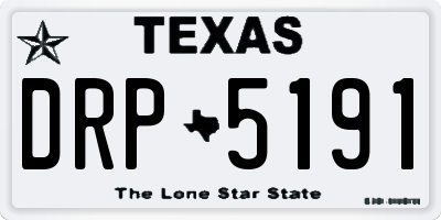 TX license plate DRP5191