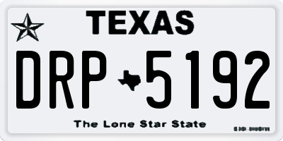 TX license plate DRP5192