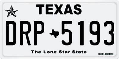 TX license plate DRP5193