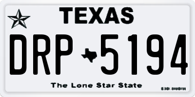 TX license plate DRP5194