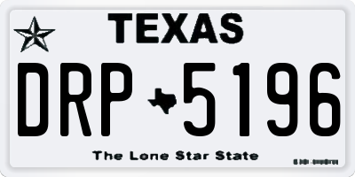 TX license plate DRP5196