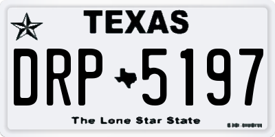 TX license plate DRP5197
