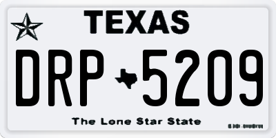 TX license plate DRP5209