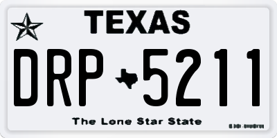 TX license plate DRP5211