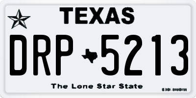 TX license plate DRP5213