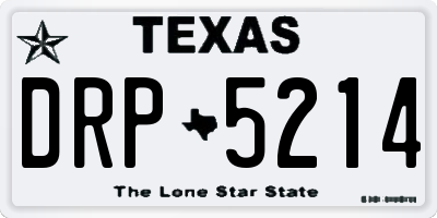 TX license plate DRP5214