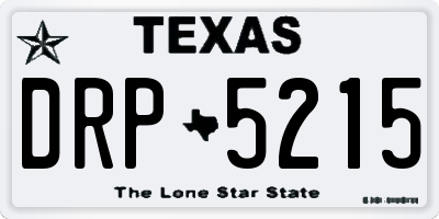 TX license plate DRP5215