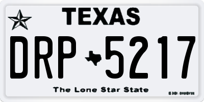 TX license plate DRP5217