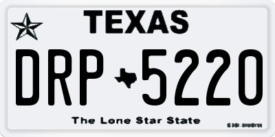 TX license plate DRP5220
