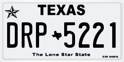 TX license plate DRP5221