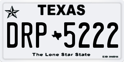 TX license plate DRP5222