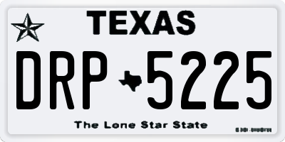 TX license plate DRP5225