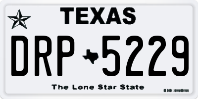 TX license plate DRP5229