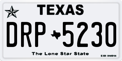 TX license plate DRP5230