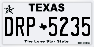 TX license plate DRP5235