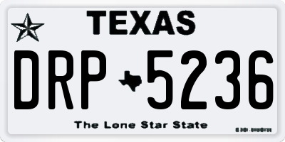 TX license plate DRP5236