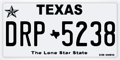 TX license plate DRP5238