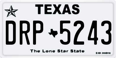 TX license plate DRP5243