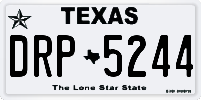 TX license plate DRP5244