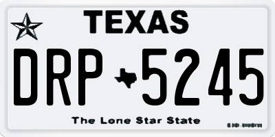 TX license plate DRP5245