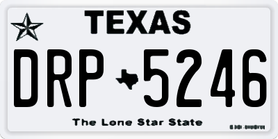 TX license plate DRP5246