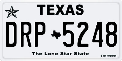 TX license plate DRP5248