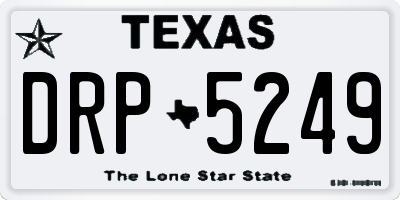 TX license plate DRP5249