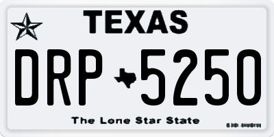 TX license plate DRP5250
