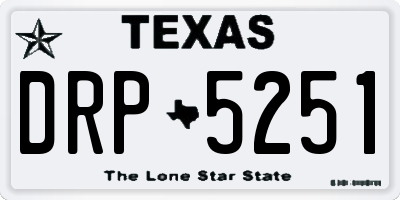 TX license plate DRP5251