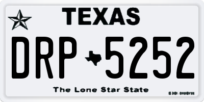 TX license plate DRP5252