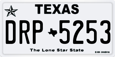 TX license plate DRP5253
