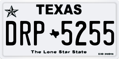 TX license plate DRP5255