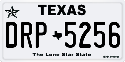 TX license plate DRP5256