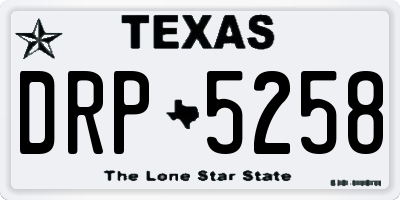 TX license plate DRP5258