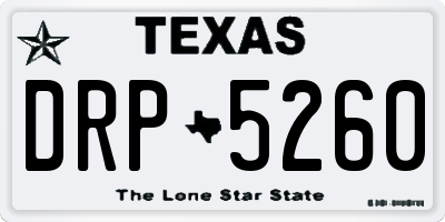 TX license plate DRP5260