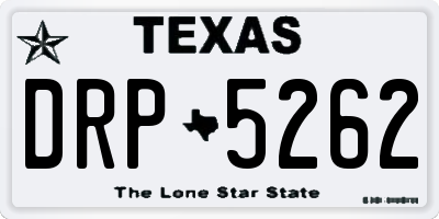 TX license plate DRP5262