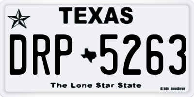 TX license plate DRP5263