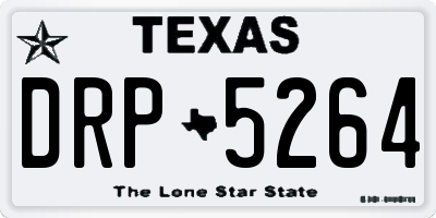 TX license plate DRP5264