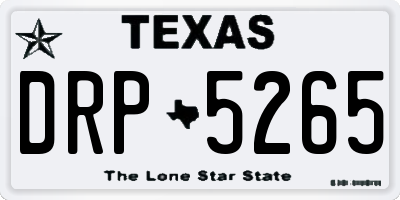 TX license plate DRP5265