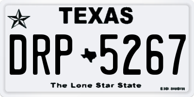 TX license plate DRP5267