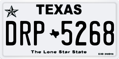 TX license plate DRP5268