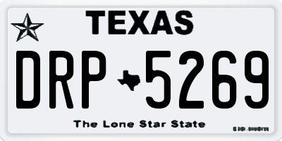 TX license plate DRP5269